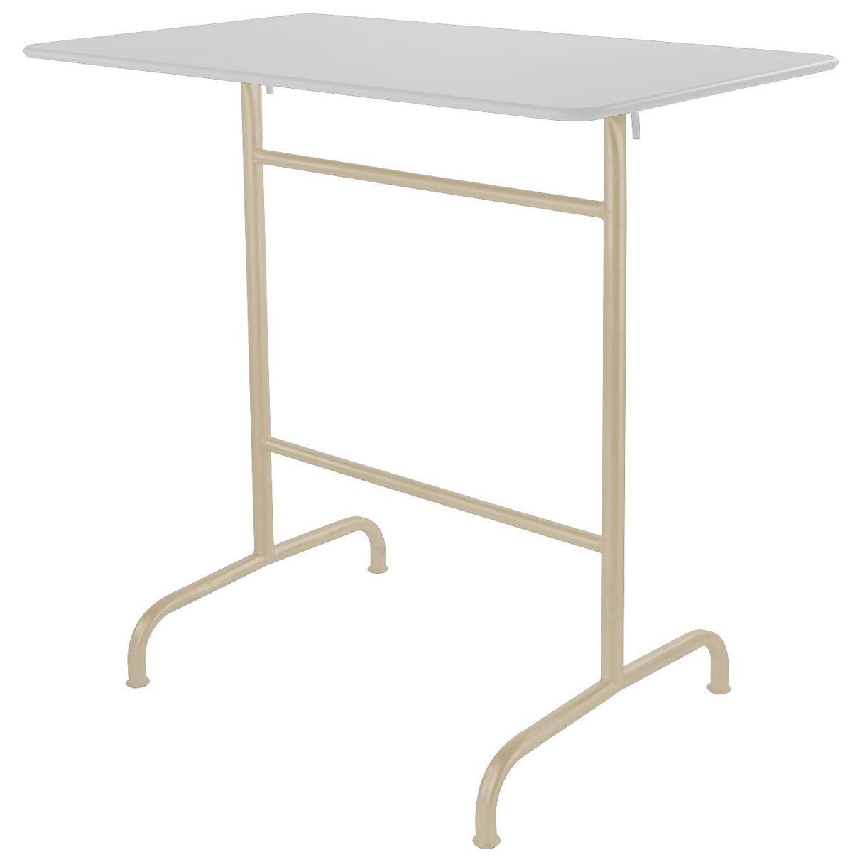 Schaffner Rigi Table haute rabattable 120x70cm Sable Pastel 15 Blanc 90