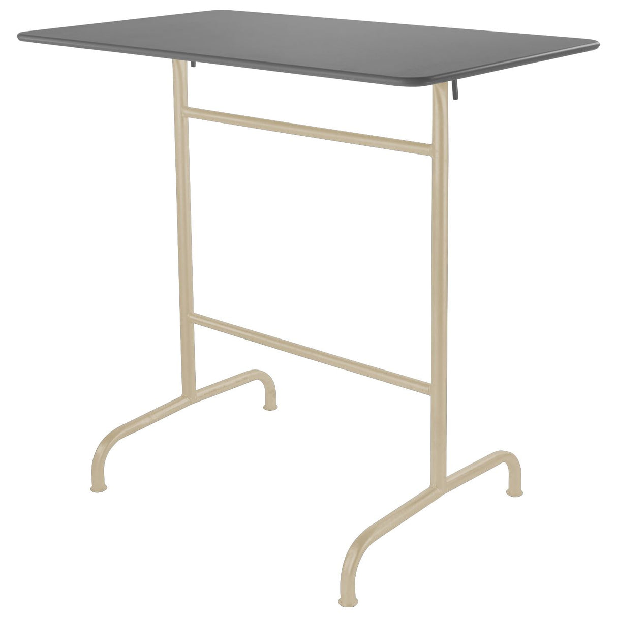 Schaffner Rigi Table haute rabattable 120x70cm Sable Pastel 15 Gris Argent 78