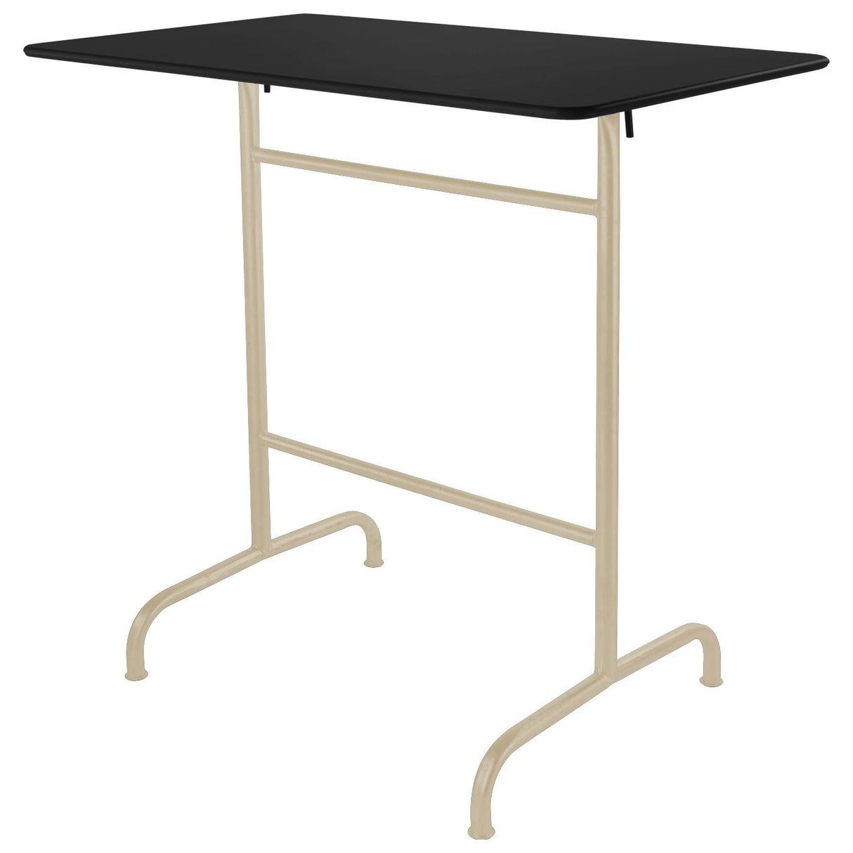 Schaffner Rigi Table haute rabattable 120x70cm Sable Pastel 15 Noir 91