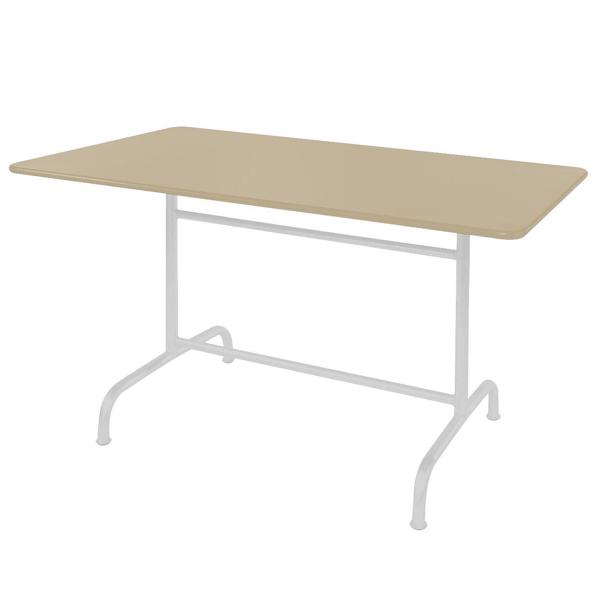 Schaffner Rigi Table repas rabattable 120x70cm Blanc 90 Sable Pastel 15