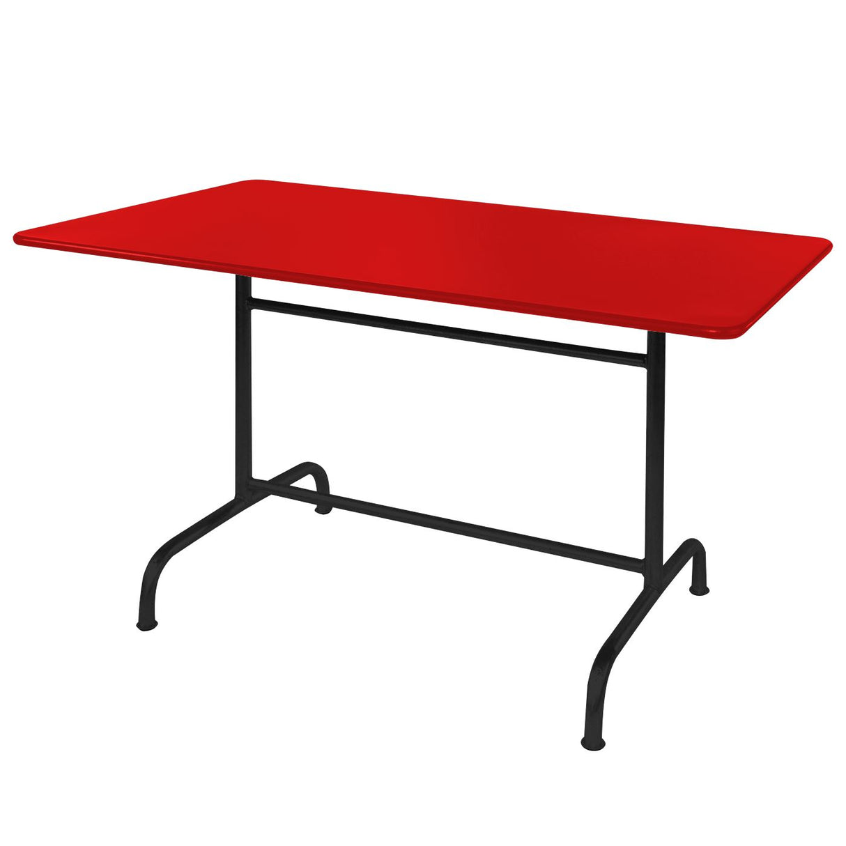 Schaffner Rigi Table repas rabattable 120x70cm Noir 91 Rouge 30