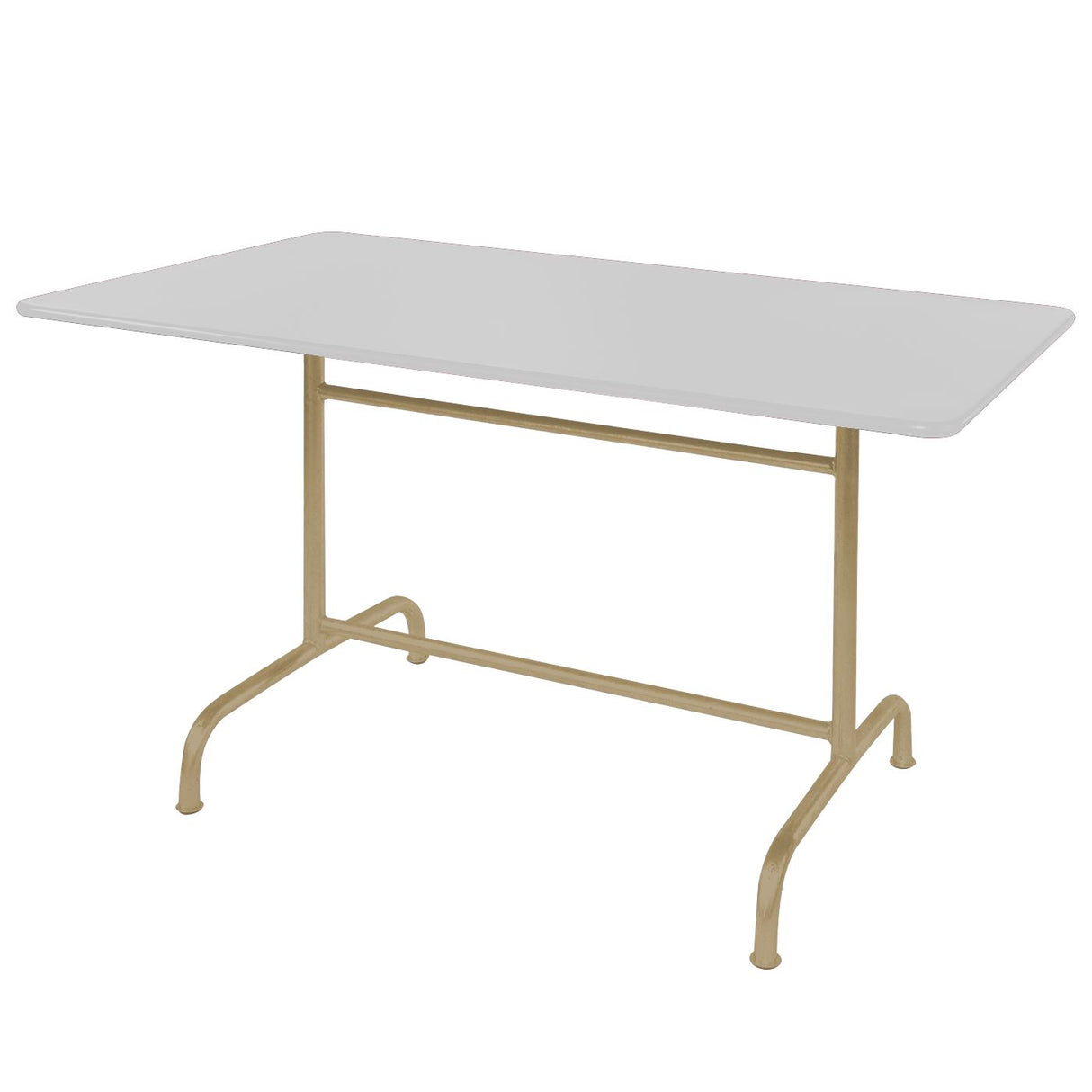 Schaffner Rigi Table repas rabattable 140x80cm Marron Pastel 83 Blanc 90