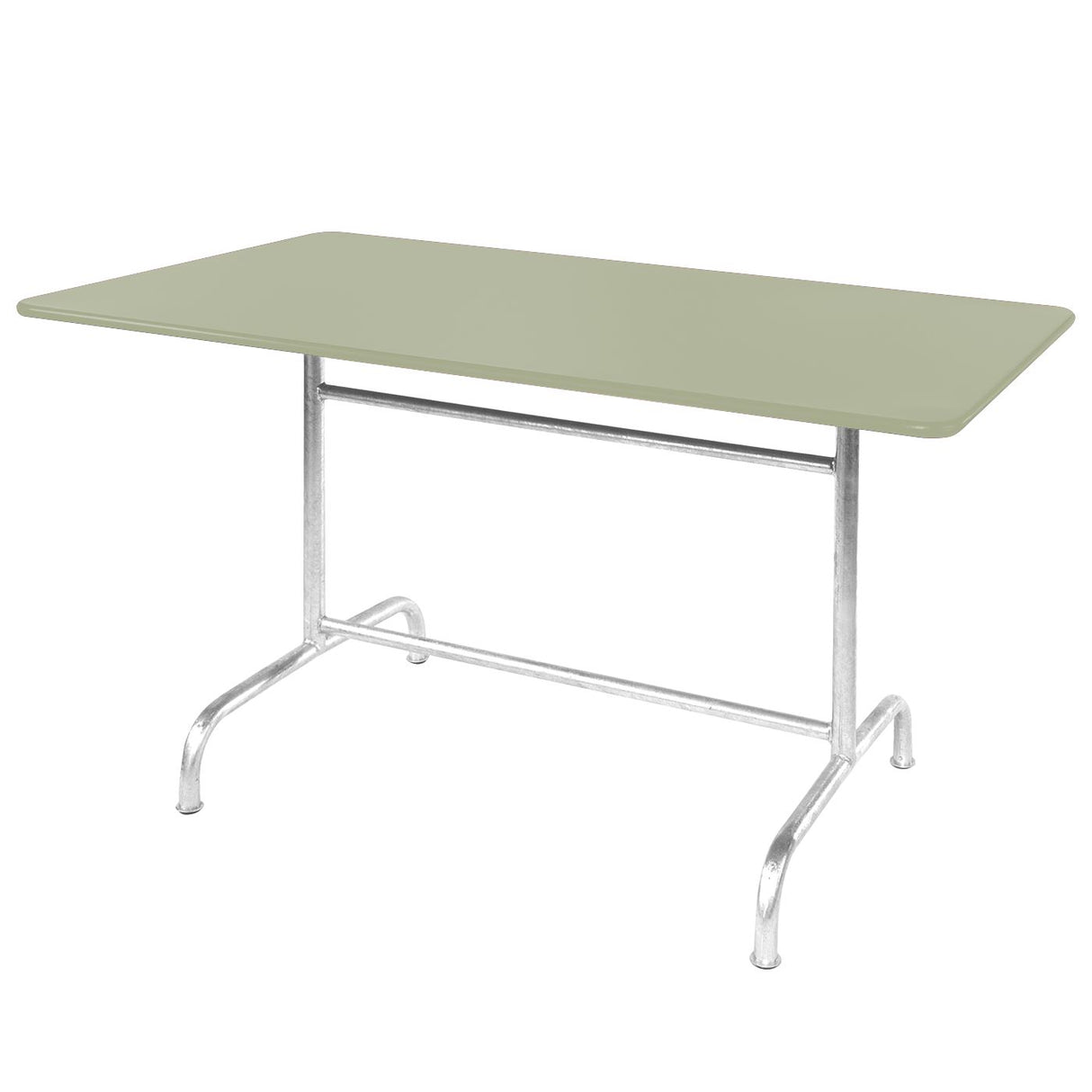 Schaffner Rigi Table repas rabattable 180x90cm Galvanisé à chaud 02 Vert Pastel 64