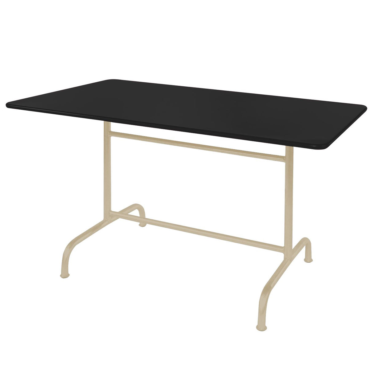 Schaffner Rigi Table repas rabattable 180x90cm Sable Pastel 15 Noir 91