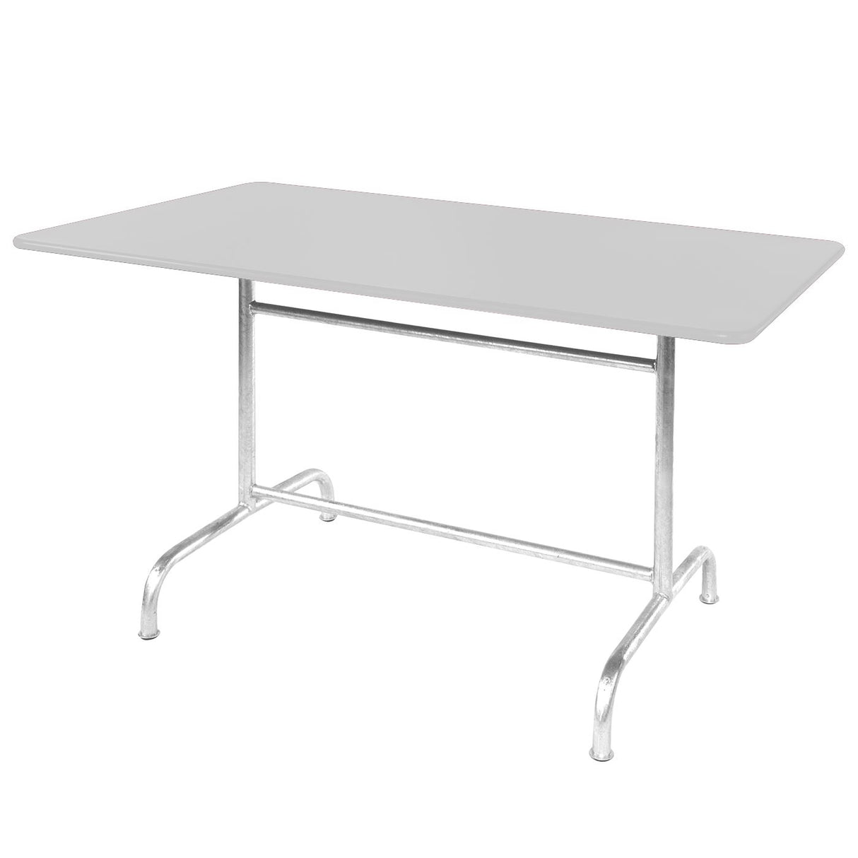 Schaffner Rigi Table repas rabattable 240x80cm Galvanisé à chaud 02 Blanc 90