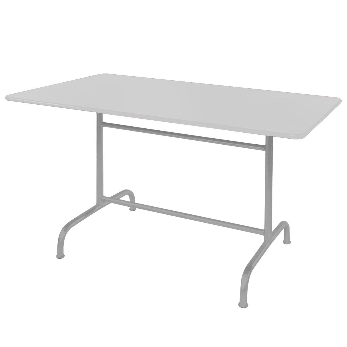 Schaffner Rigi Table repas rabattable 240x90cm Gris Argent 78 Blanc 90