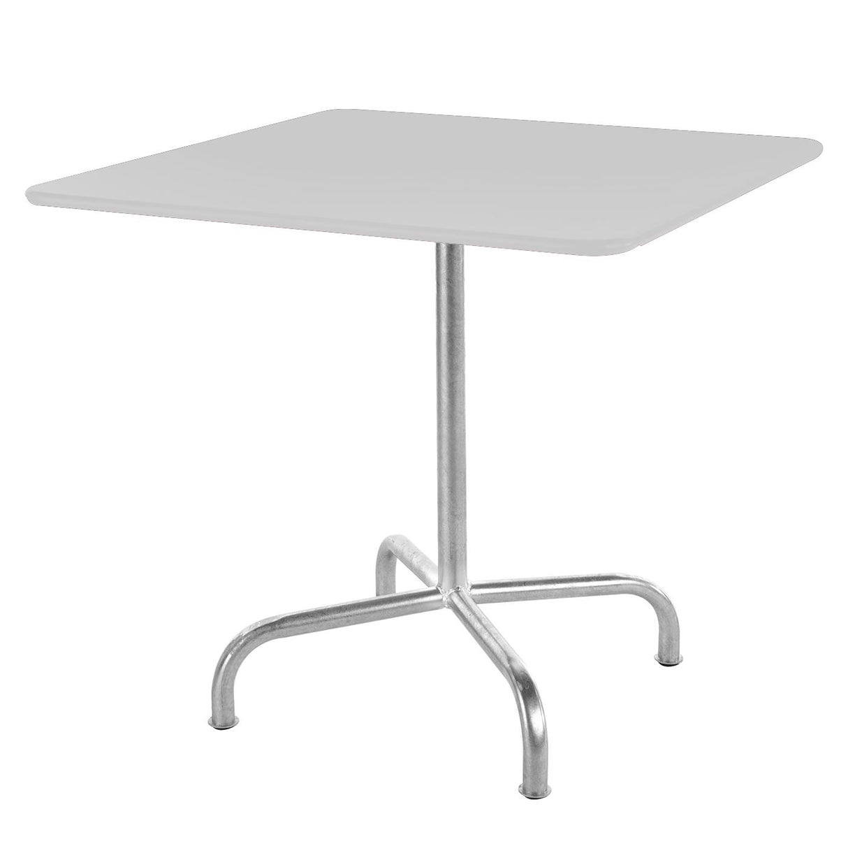 Schaffner Rigi Table repas rabattable 70x70cm Galvanisé à chaud 02 Blanc 90