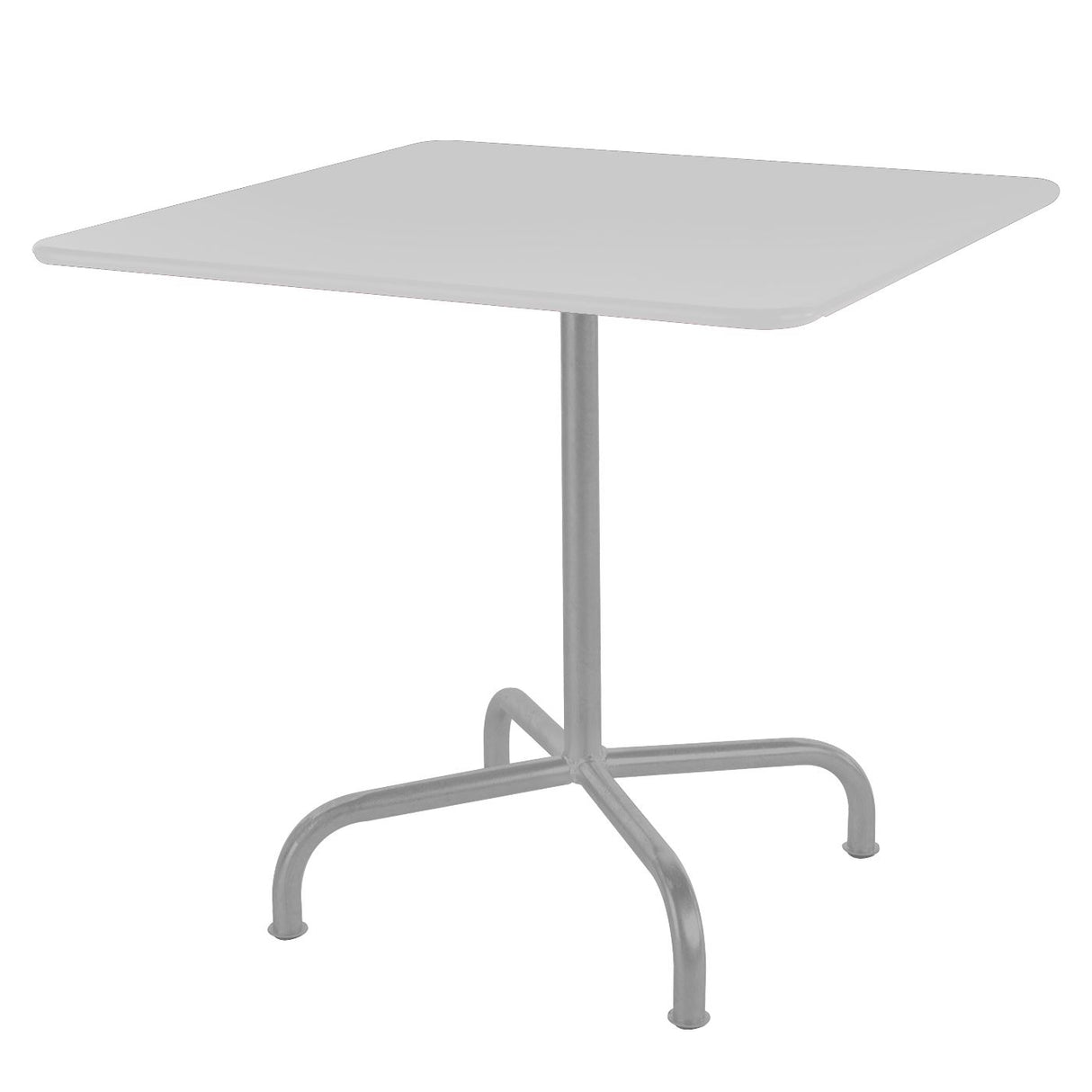 Schaffner Rigi Table repas rabattable 70x70cm Gris Argent 78 Blanc 90
