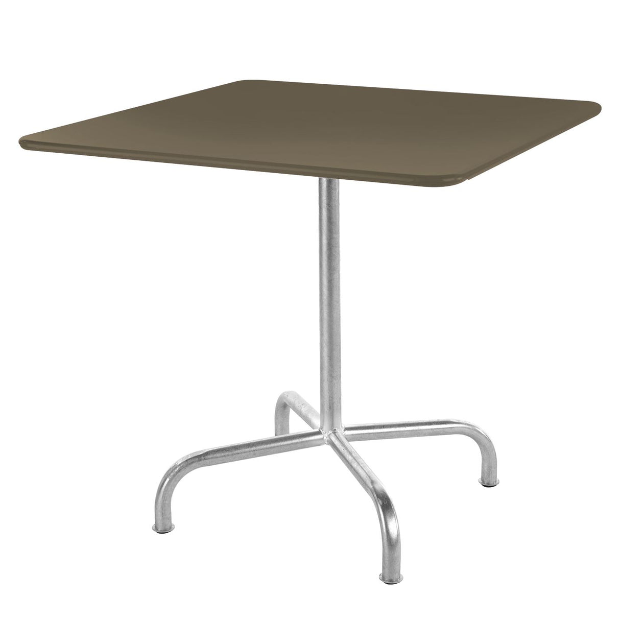 Schaffner Rigi Table repas rabattable 80x80cm Galvanisé à chaud 02 Champagne 85