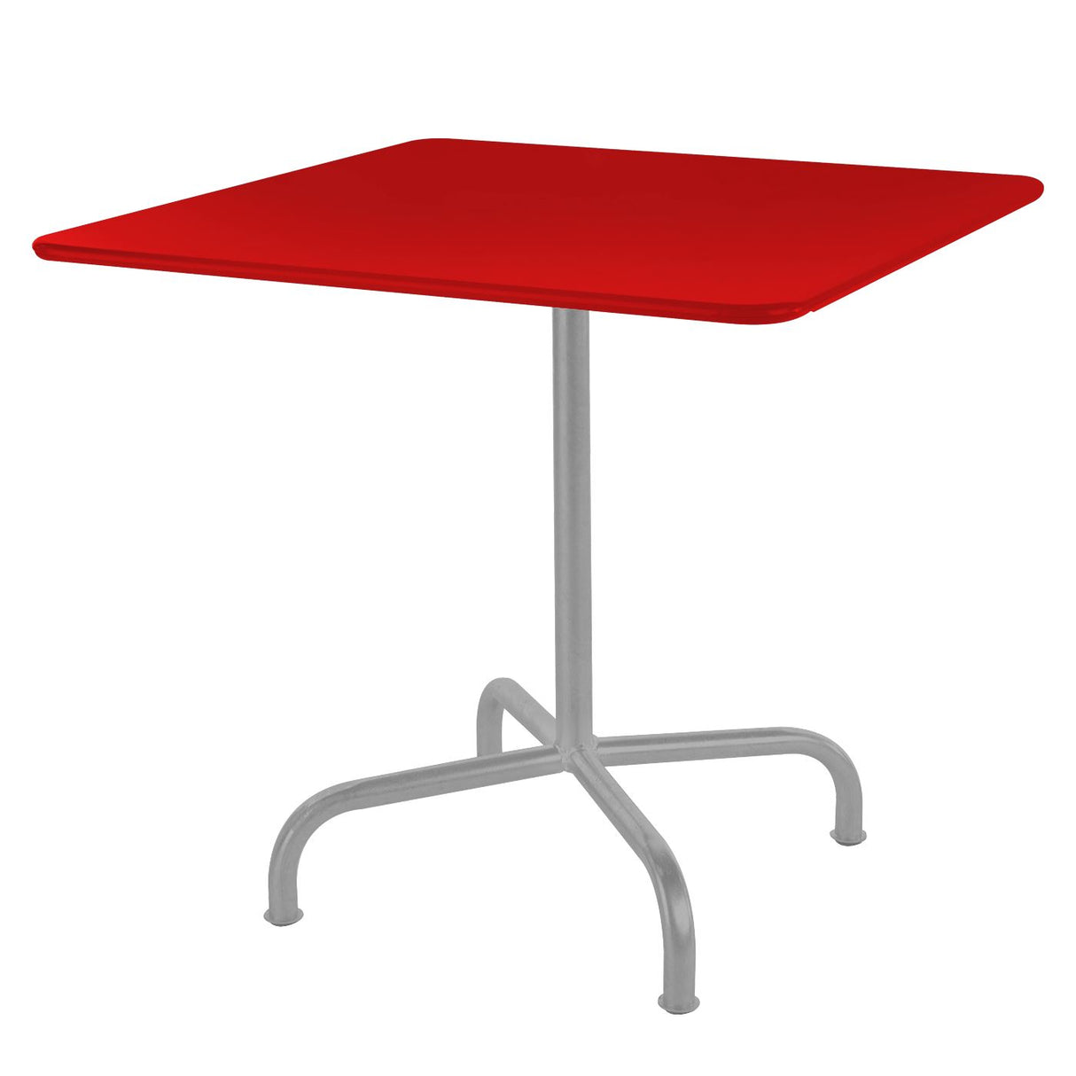 Schaffner Rigi Table repas rabattable 90x90cm Gris Argent 78 Rouge 30