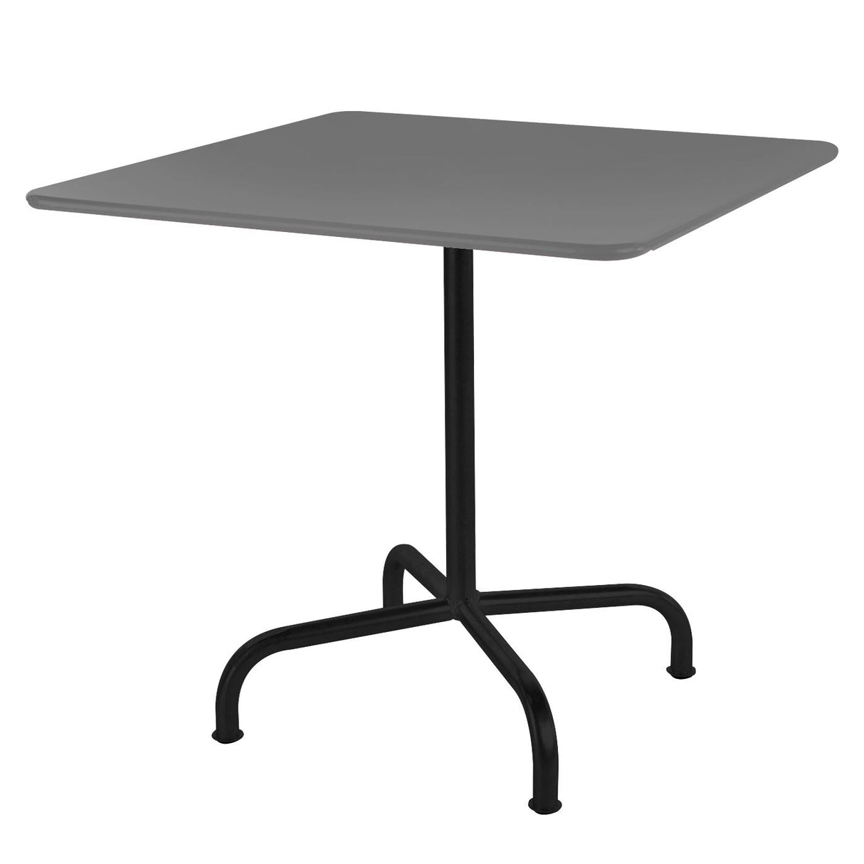 Schaffner Rigi Table repas rabattable 90x90cm Noir 91 Gris Argent 78