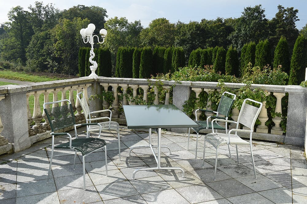 Schaffner Rigi Table repas rabattable métal émaillé 140x80cm