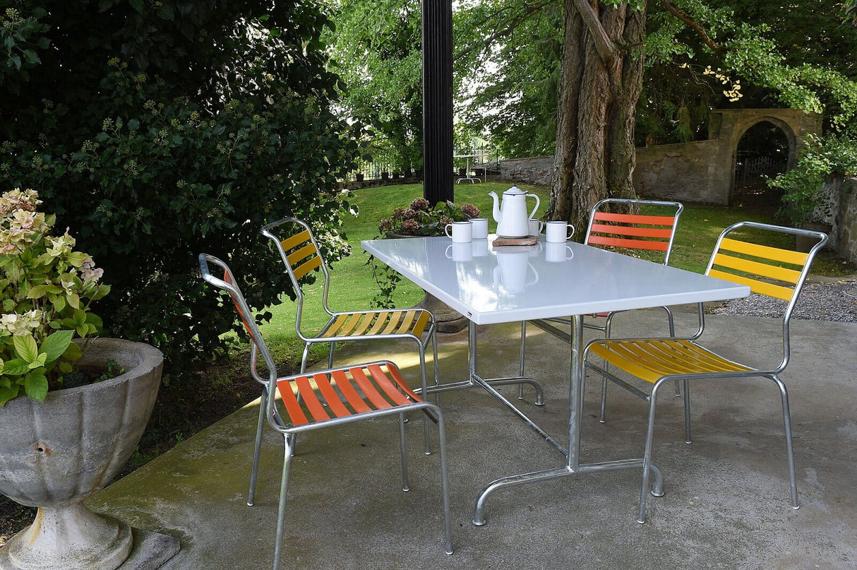 Schaffner Rigi Table repas rabattable métal émaillé 140x80cm