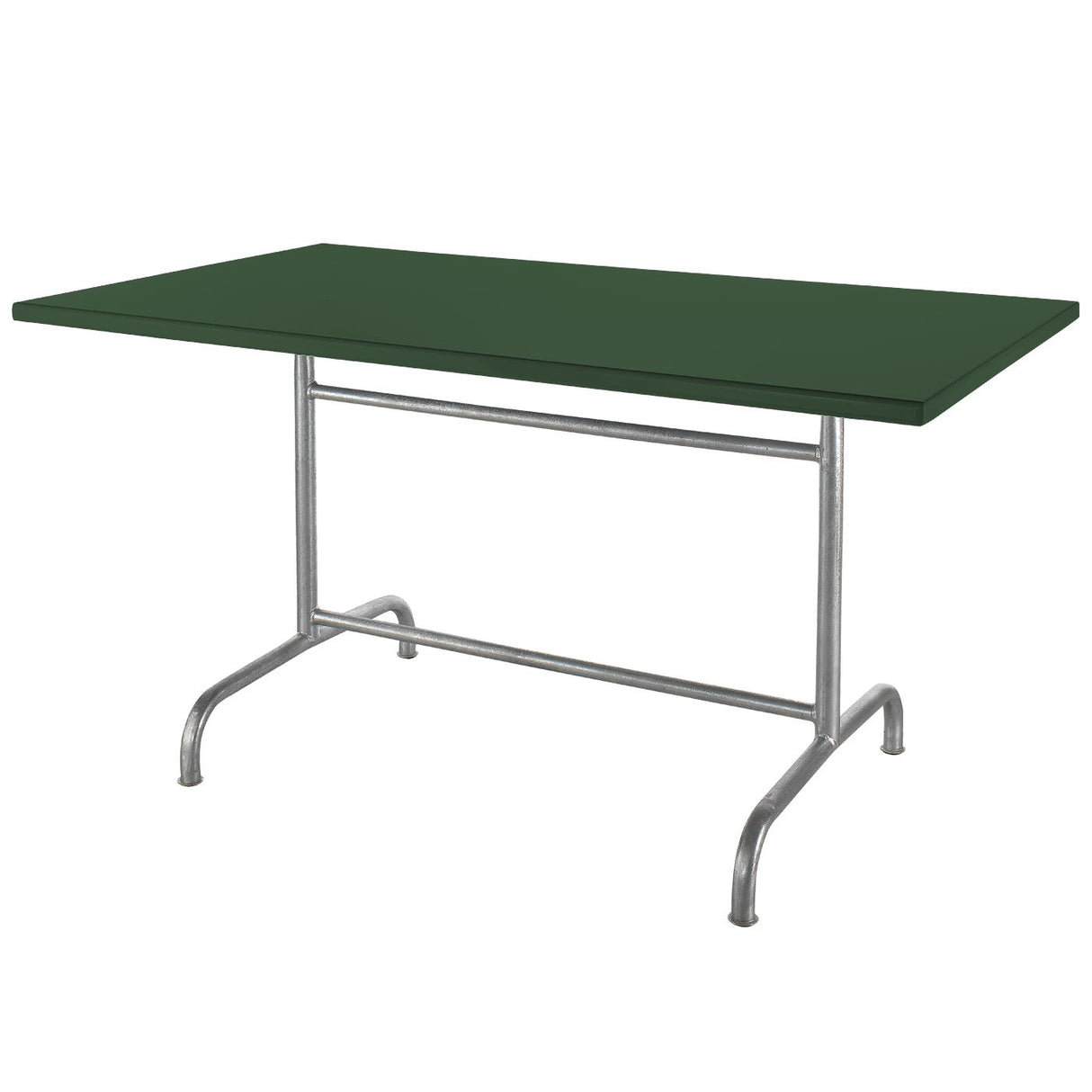 Schaffner Rigi Table repas rabattable métal émaillé 140x80cm Galvanisé à chaud 02 Vert Sapin 66