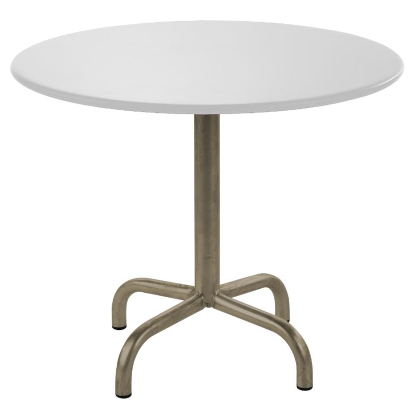 Schaffner Rigi Table repas rabattable ronde Ø80cm Champagne 85 Blanc 90
