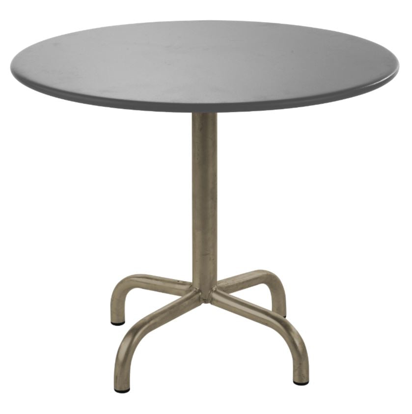 Schaffner Rigi Table repas rabattable ronde Ø80cm Champagne 85 Gris Argent 78