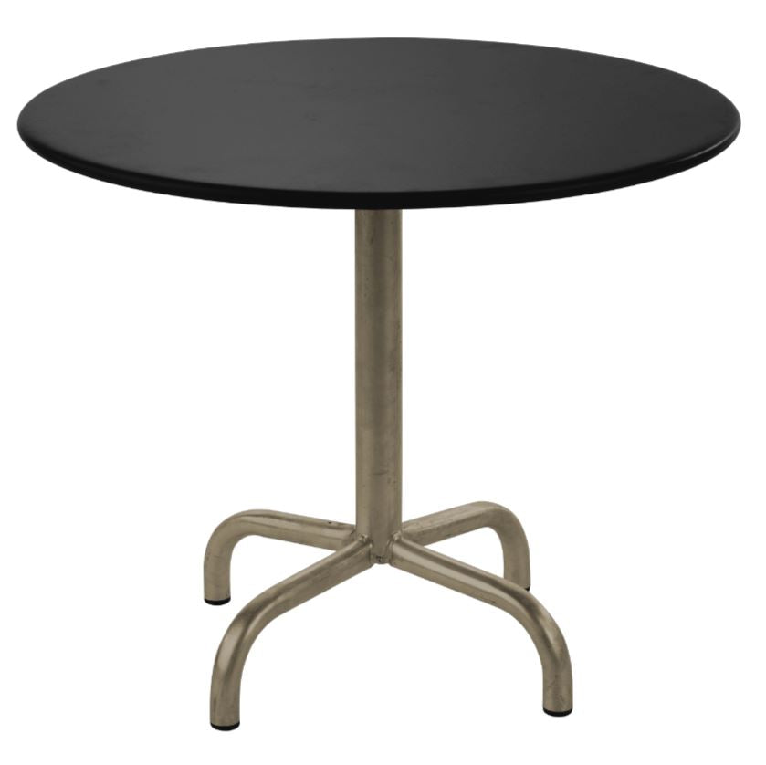 Schaffner Rigi Table repas rabattable ronde Ø80cm Champagne 85 Noir 91