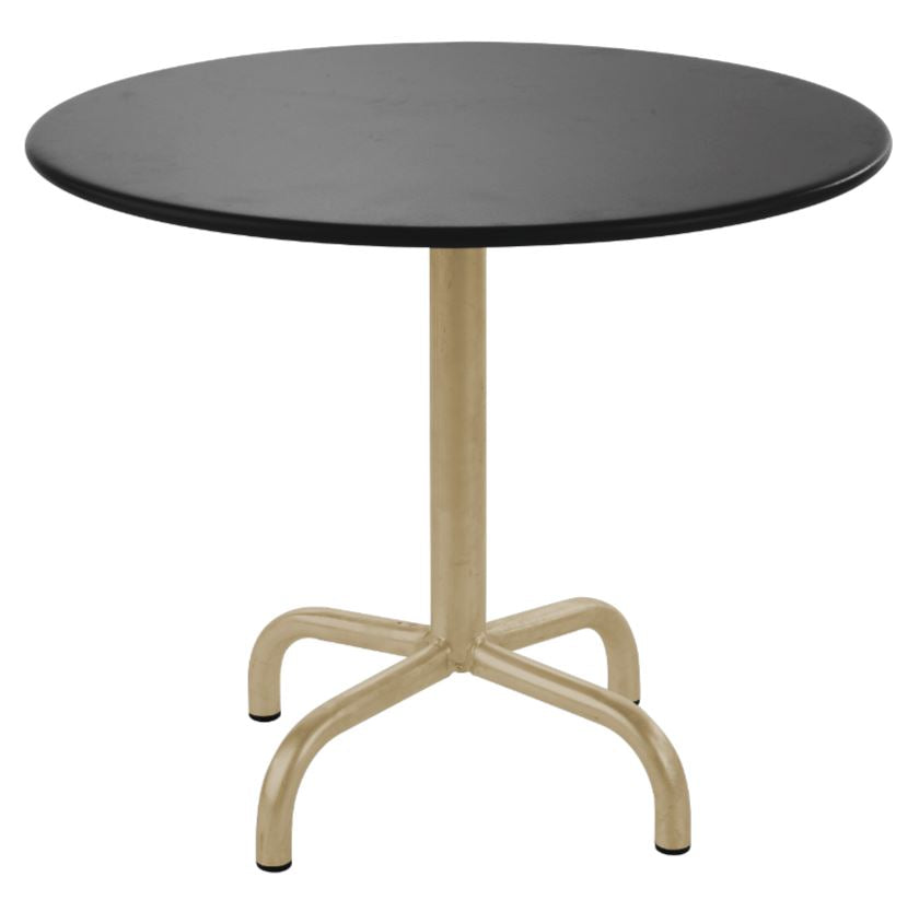 Schaffner Rigi Table repas rabattable ronde Ø80cm Marron Pastel 83 Anthracite 77