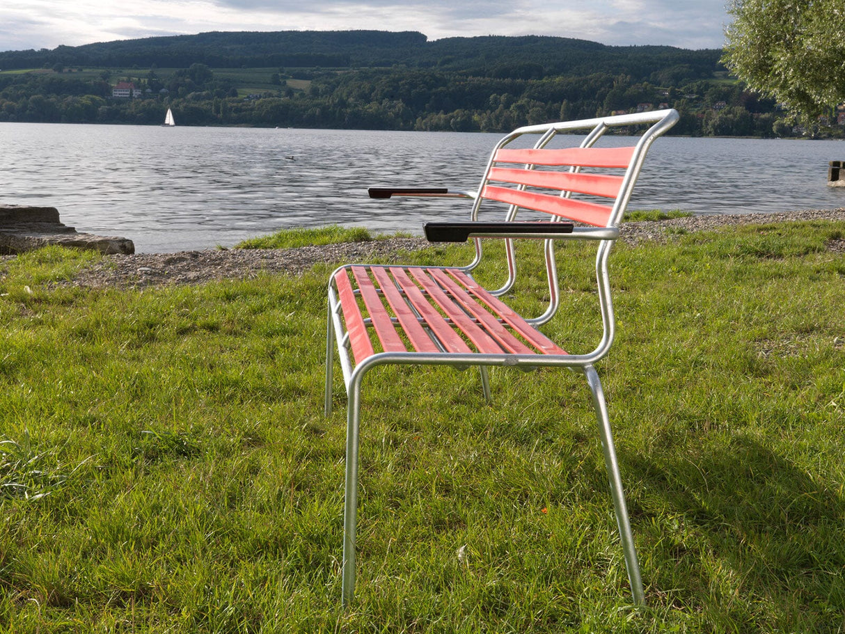 Schaffner Säntis Banc à lattes 2 places avec accoudoirs