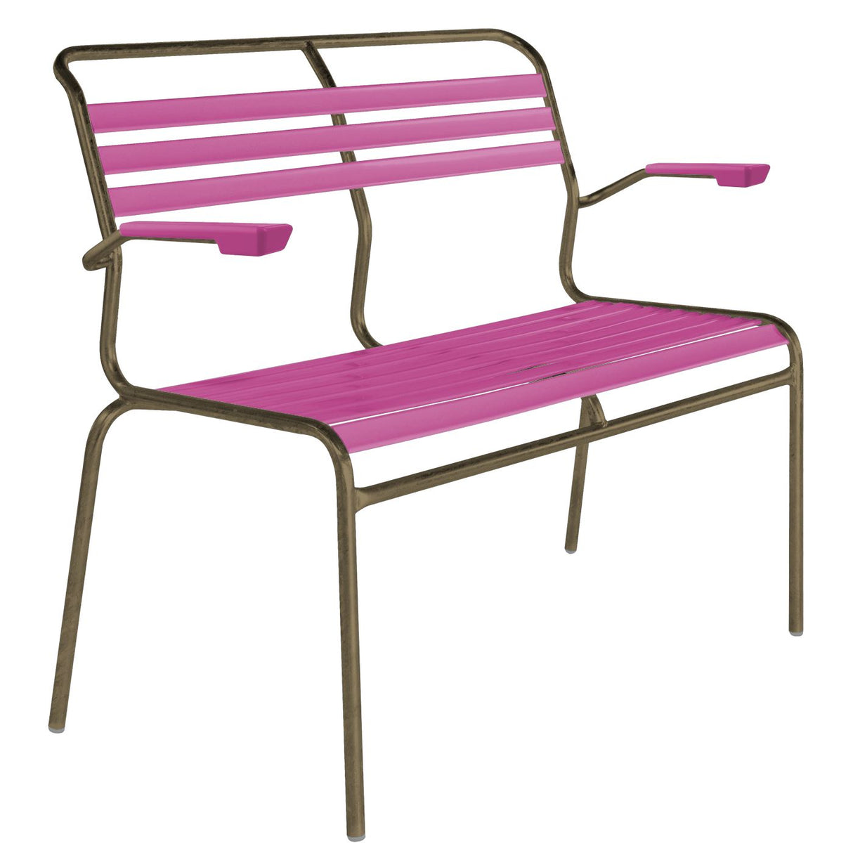 Schaffner Säntis Banc à lattes 2 places avec accoudoirs Champagne 85 Rose 41