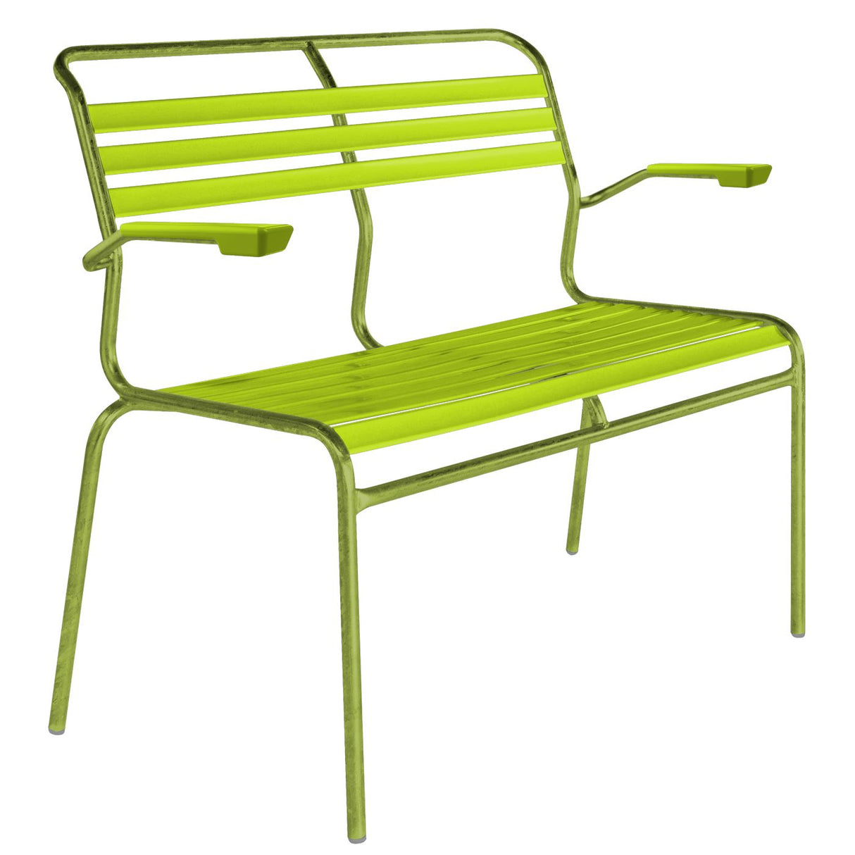 Schaffner Säntis Banc à lattes 2 places avec accoudoirs Vert Clair 63 Vert Clair 63