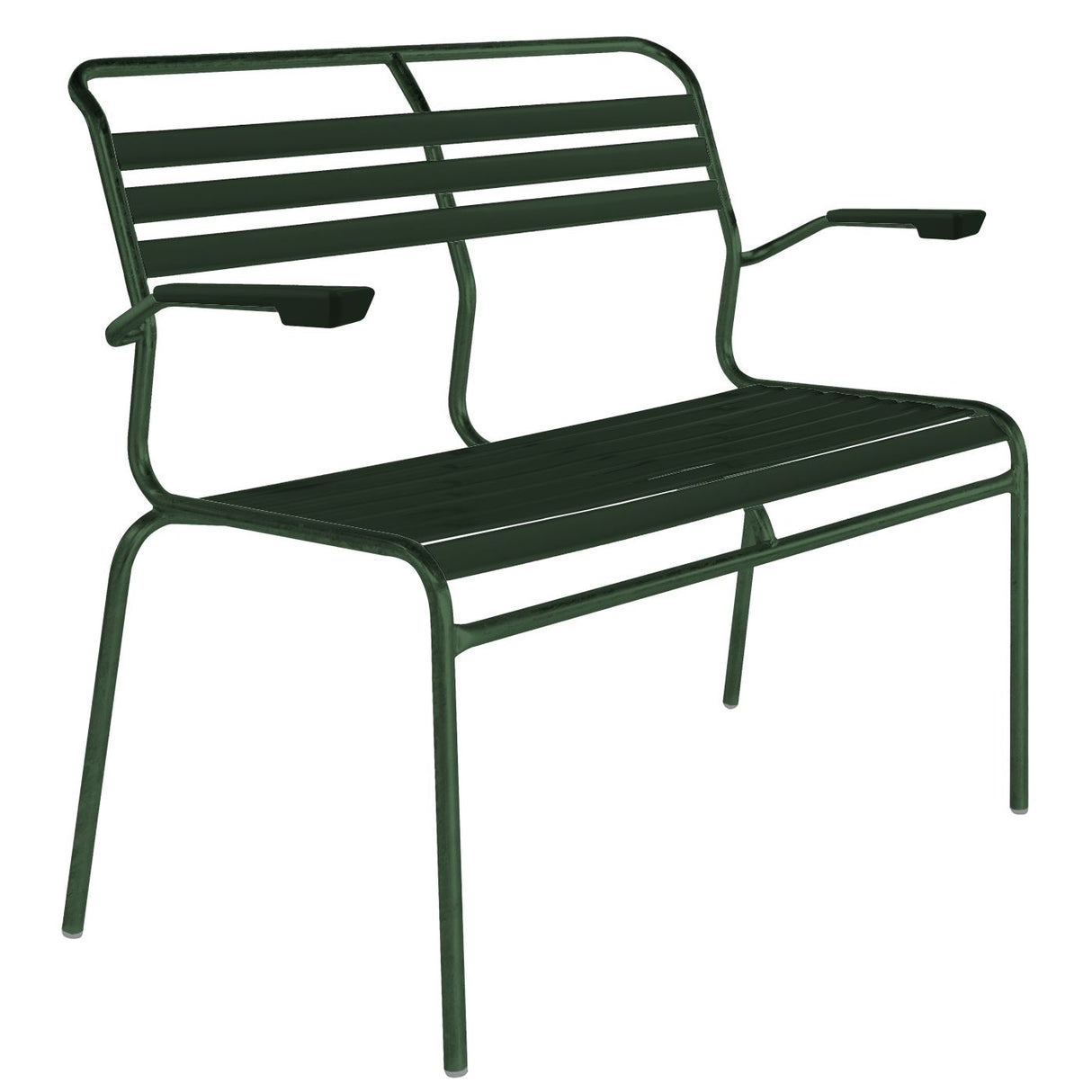 Schaffner Säntis Banc à lattes 2 places avec accoudoirs Vert Sapin 66 Vert sapin 66