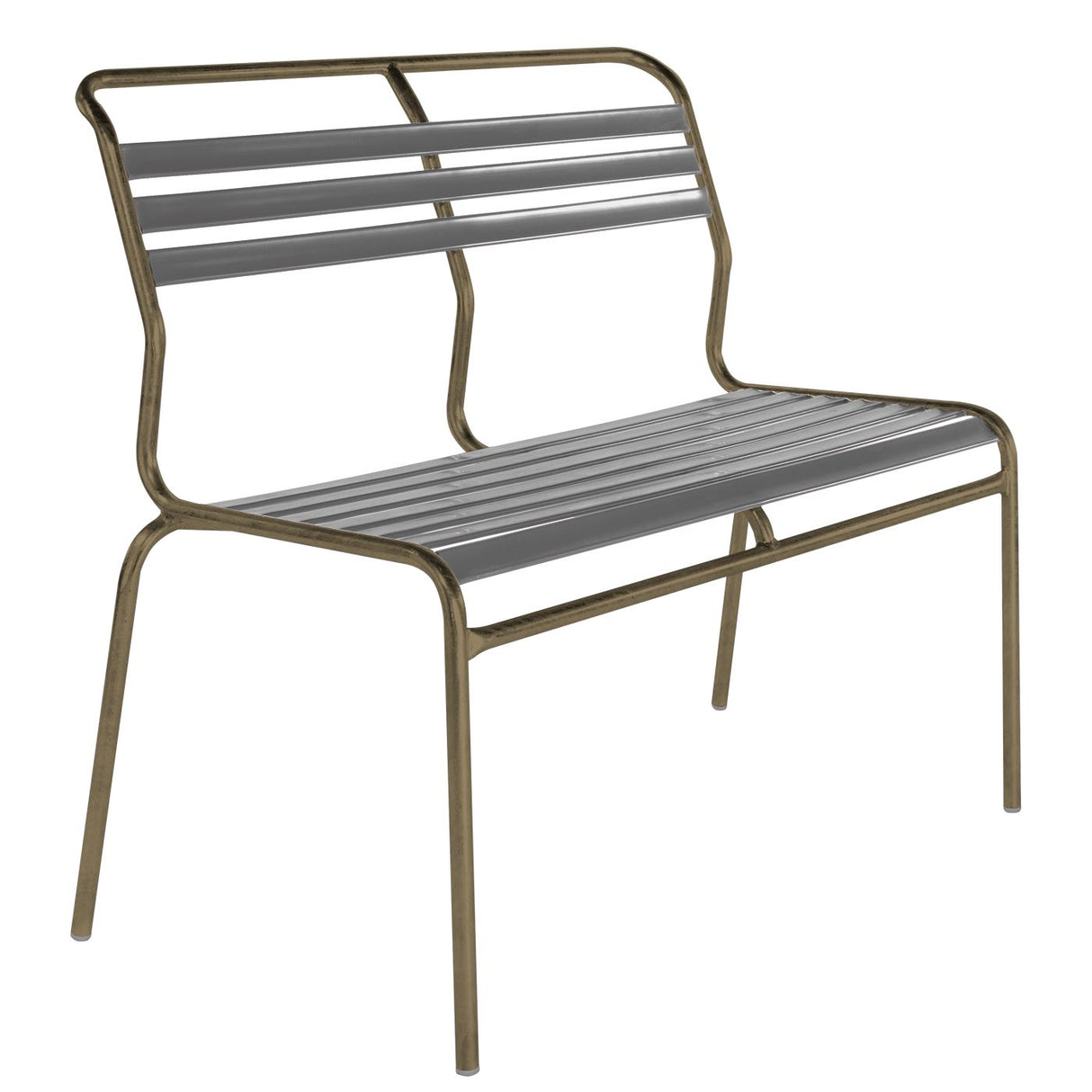 Schaffner Säntis Banc à lattes 2 places sans accoudoirs Champagne 85 Graphite 73