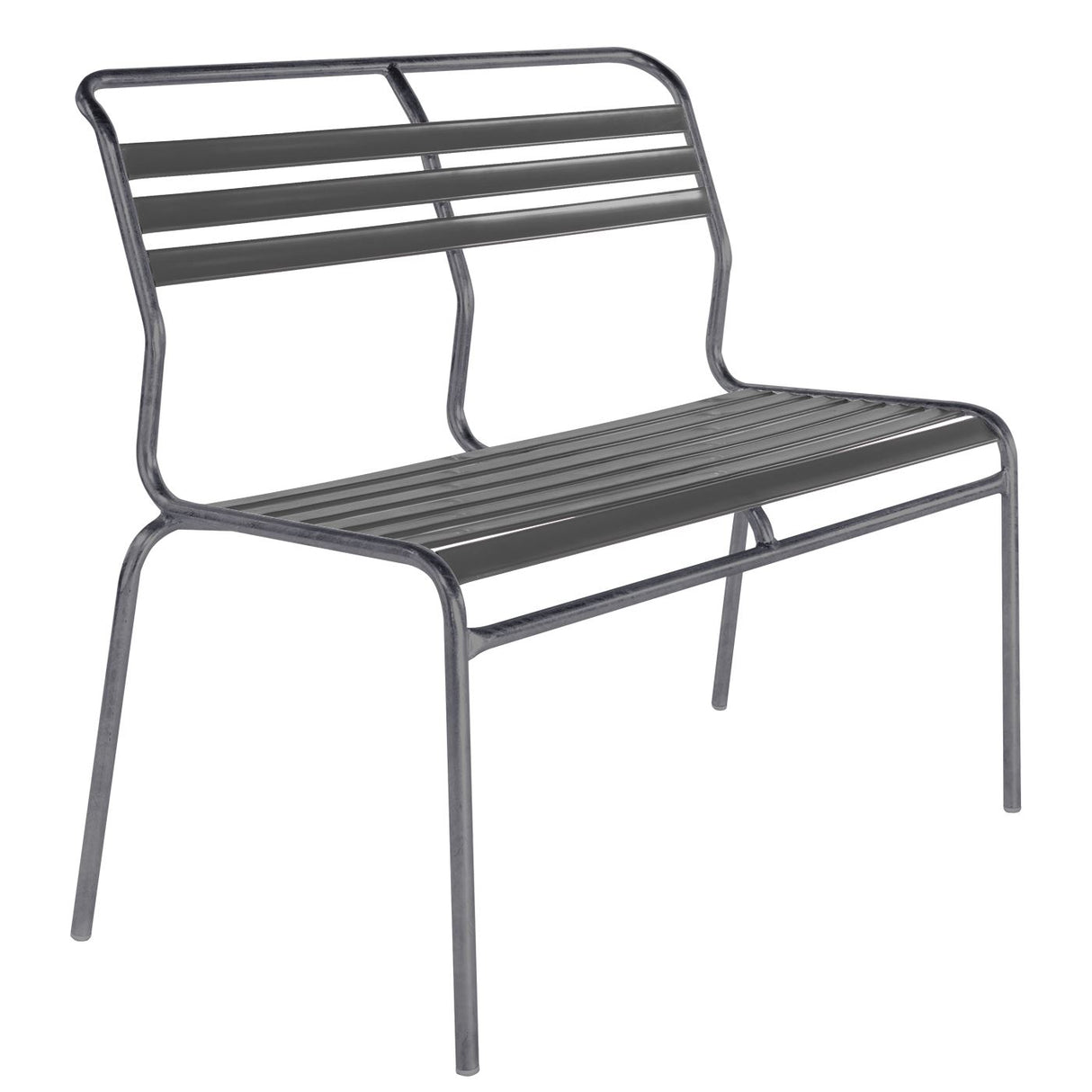 Schaffner Säntis Banc à lattes 2 places sans accoudoirs Graphite 73 Anthracite 77