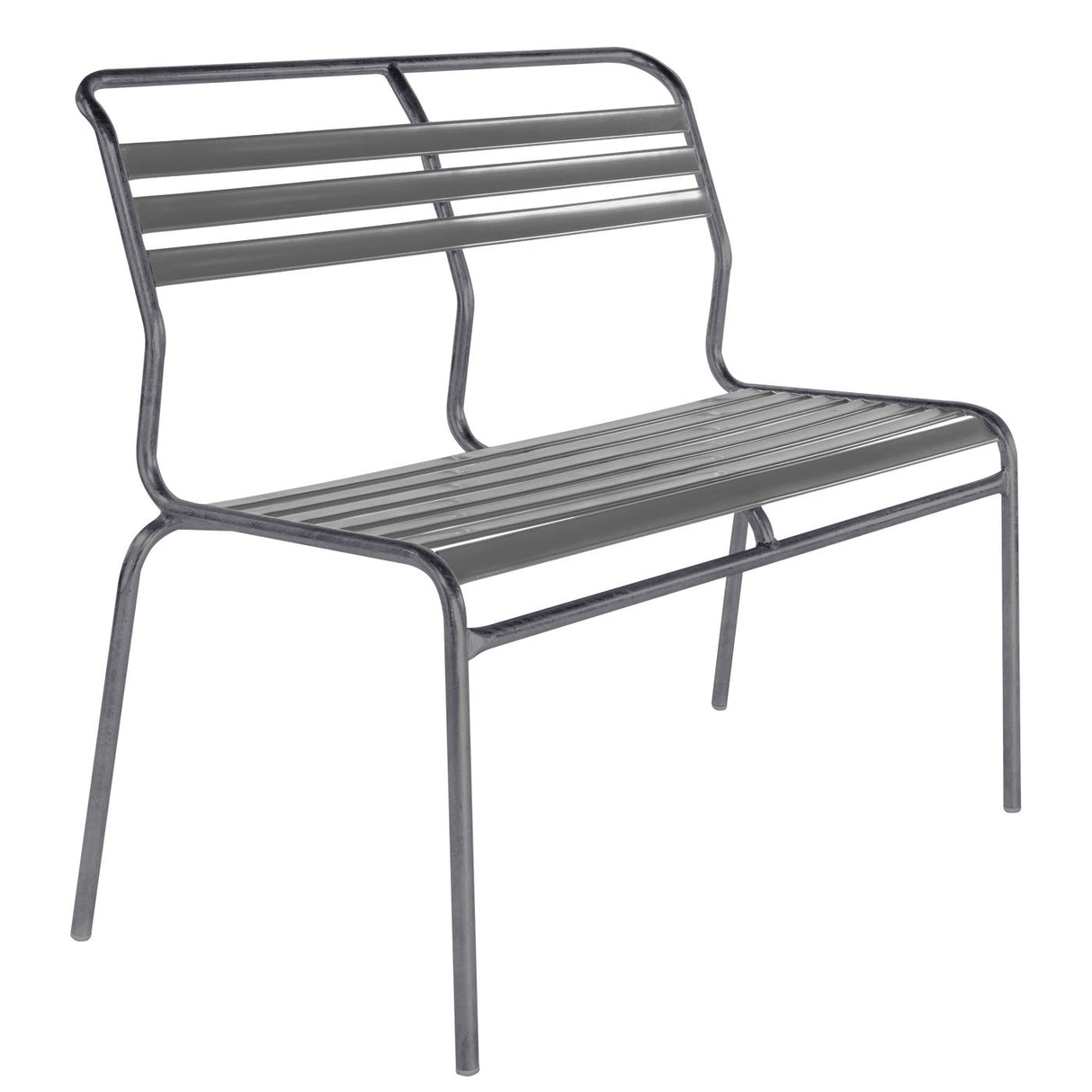 Schaffner Säntis Banc à lattes 2 places sans accoudoirs Graphite 73 Graphite 73