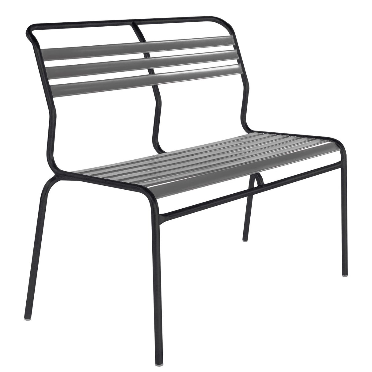 Schaffner Säntis Banc à lattes 2 places sans accoudoirs Noir 91 Graphite 73