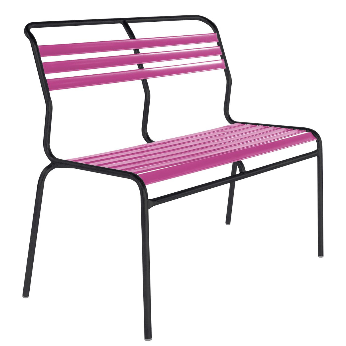 Schaffner Säntis Banc à lattes 2 places sans accoudoirs Noir 91 Rose 41