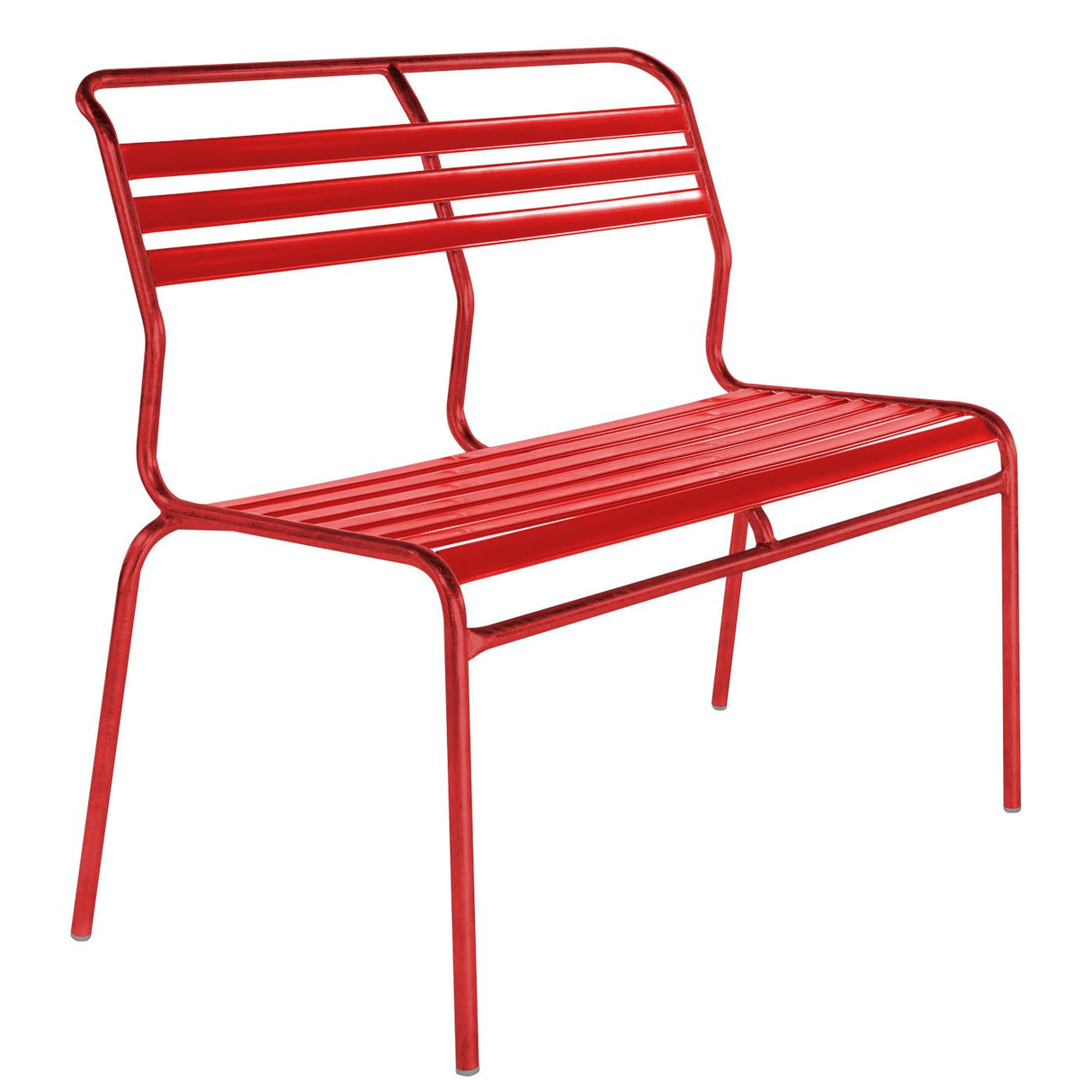 Schaffner Säntis Banc à lattes 2 places sans accoudoirs Rouge 30 Rouge 30