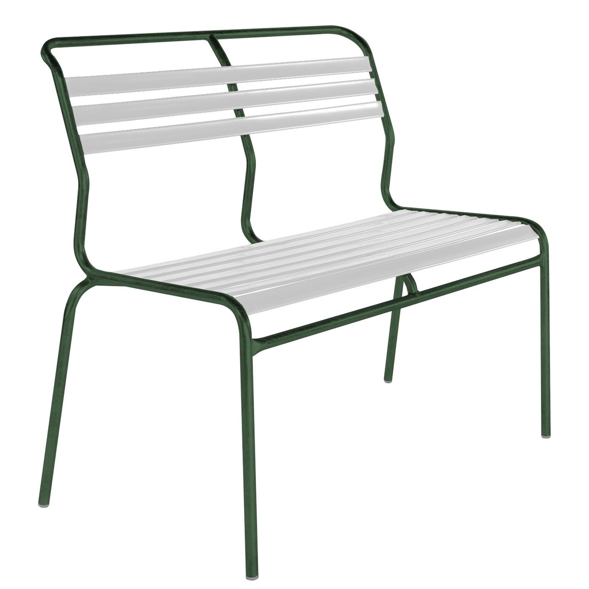 Schaffner Säntis Banc à lattes 2 places sans accoudoirs Vert Sapin 66 Blanc 90