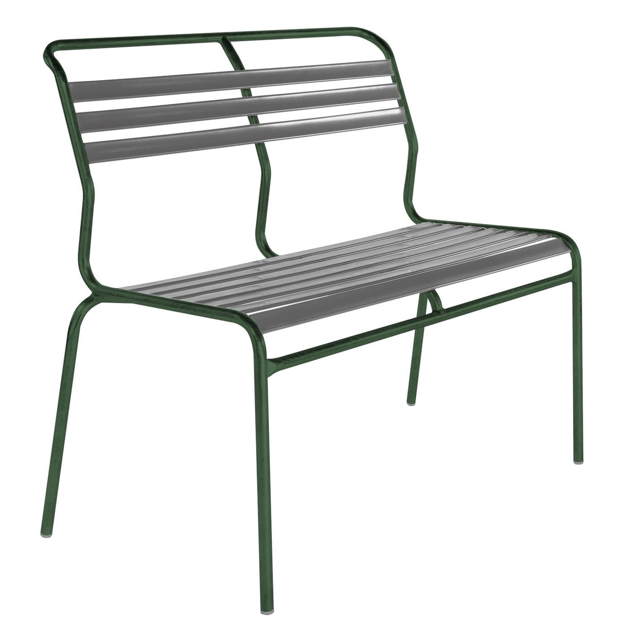 Schaffner Säntis Banc à lattes 2 places sans accoudoirs Vert Sapin 66 Graphite 73