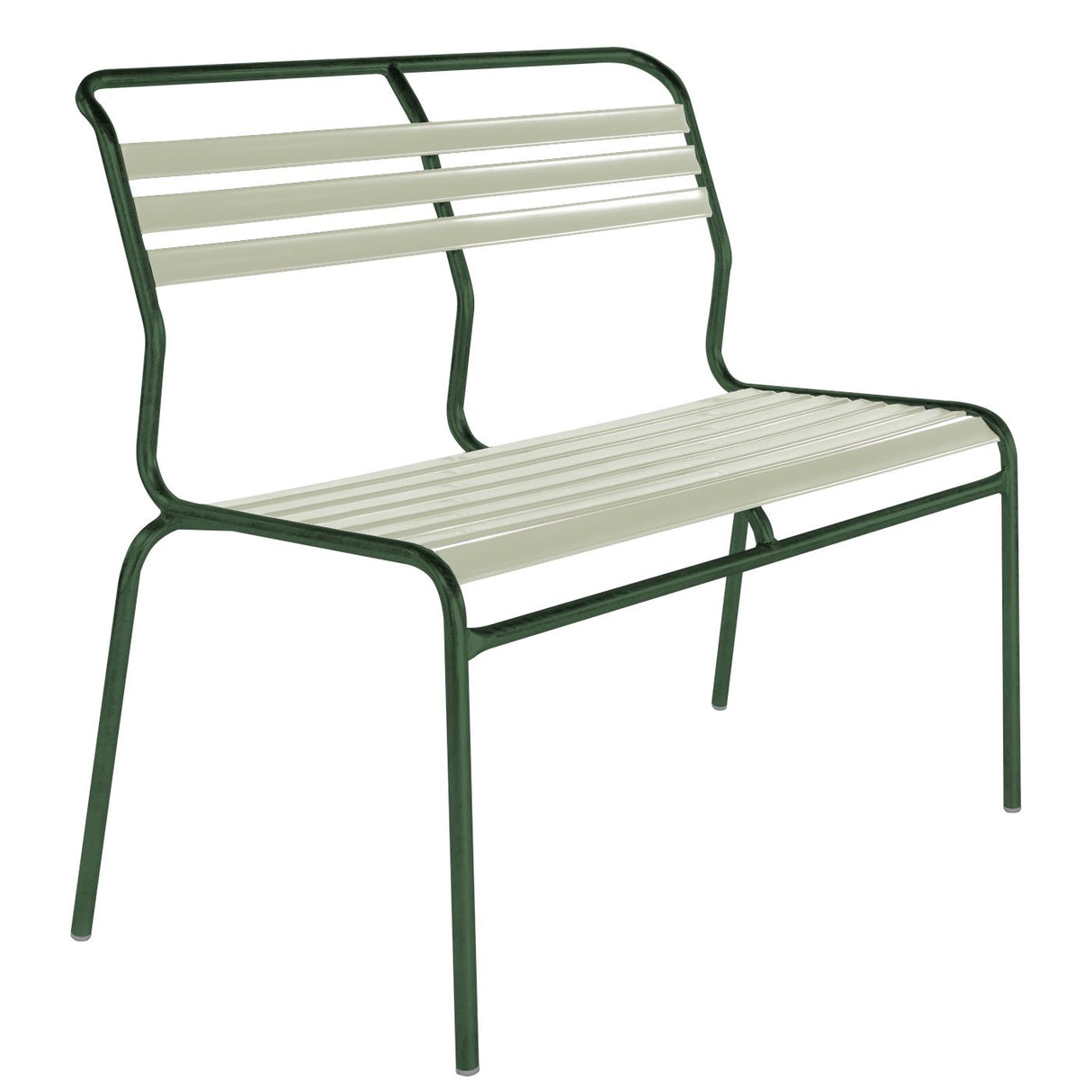 Schaffner Säntis Banc à lattes 2 places sans accoudoirs Vert Sapin 66 Vert pastel 64