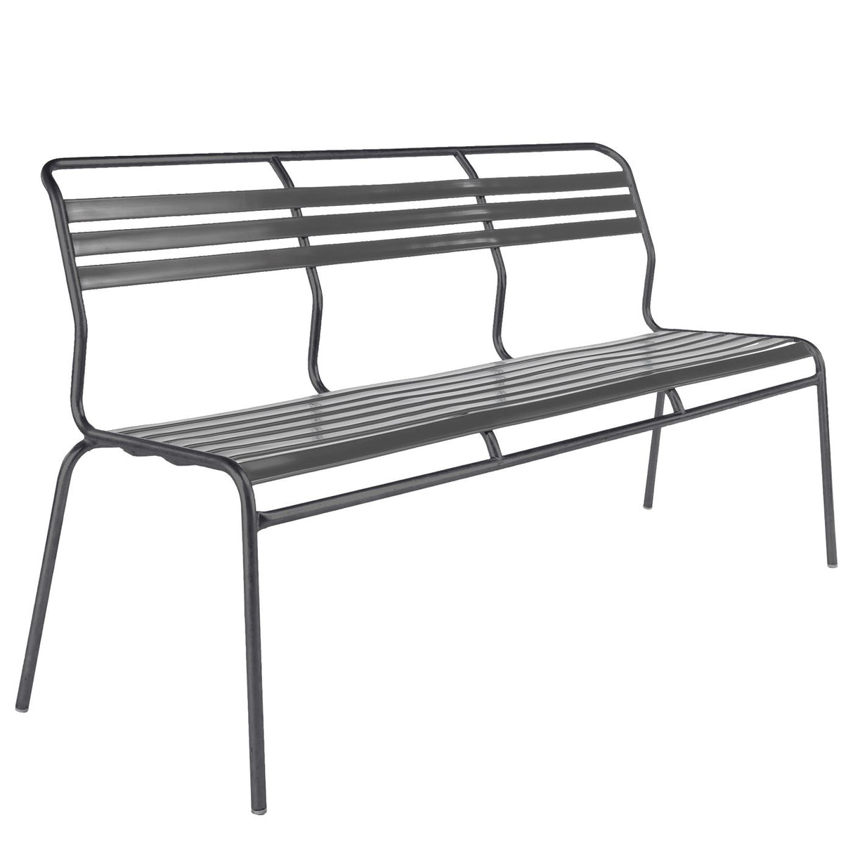 Schaffner Säntis Banc à lattes 3 places sans accoudoirs Antracite 77 Graphite 73