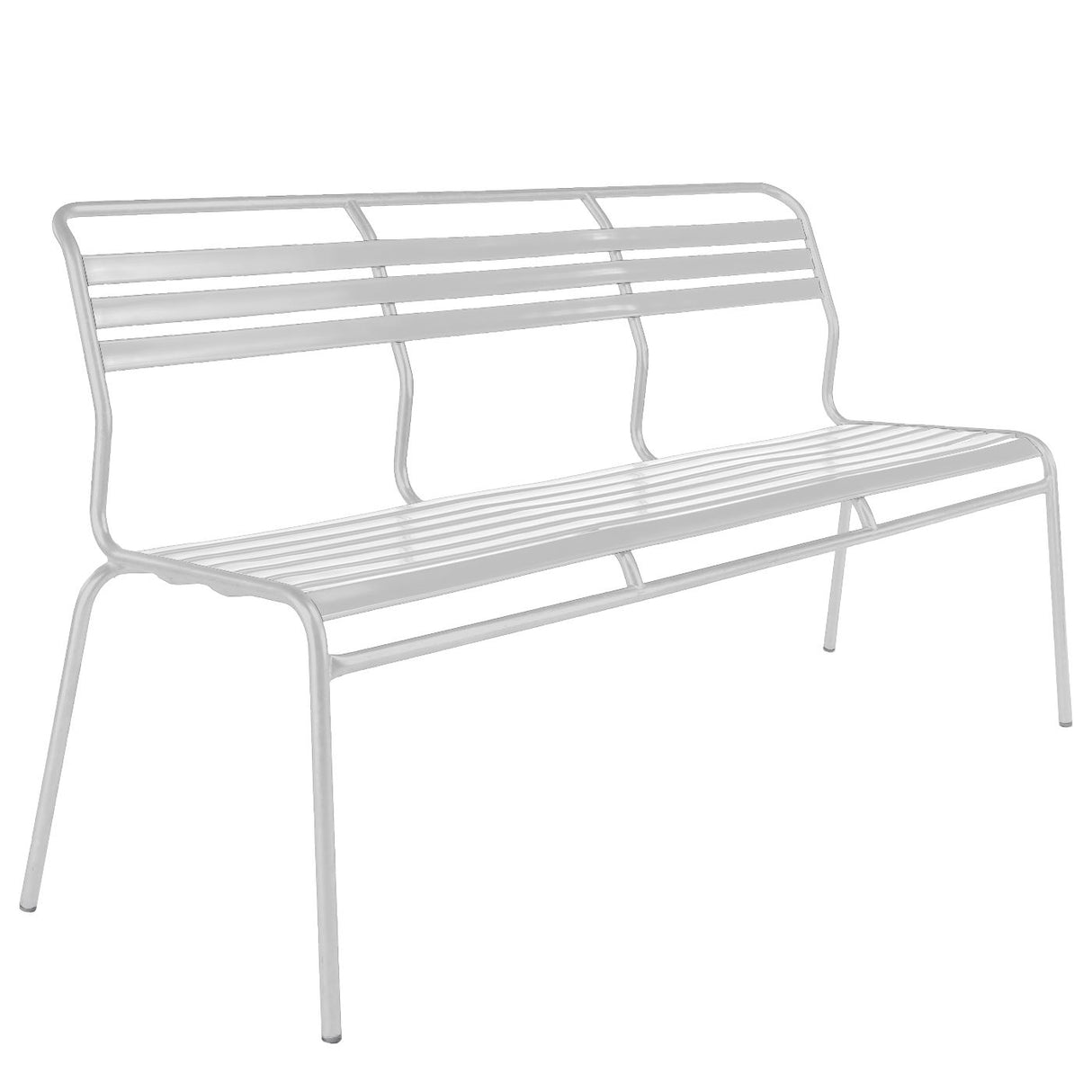 Schaffner Säntis Banc à lattes 3 places sans accoudoirs Blanc 90 Blanc 90