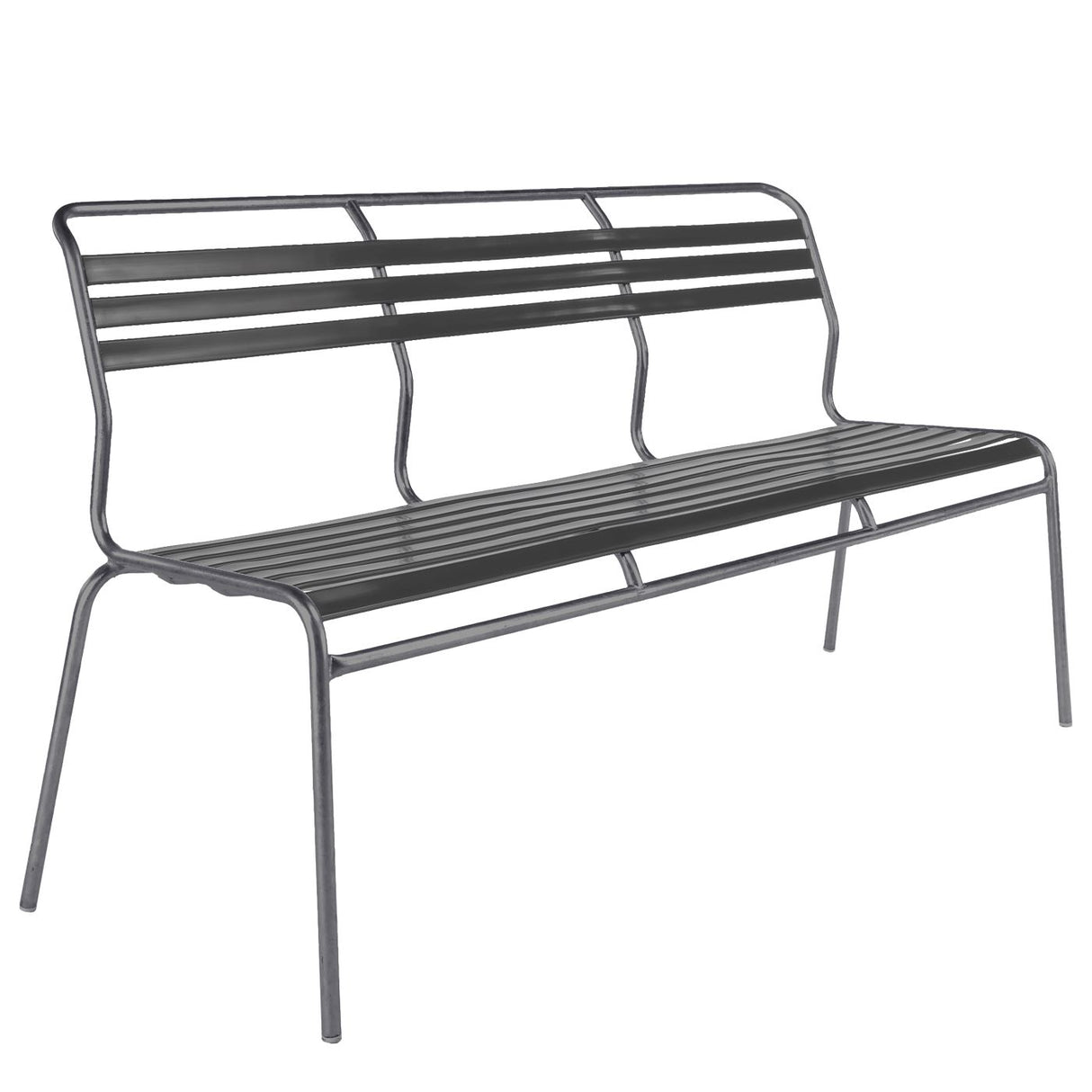 Schaffner Säntis Banc à lattes 3 places sans accoudoirs Graphite 73 Anthracite 77