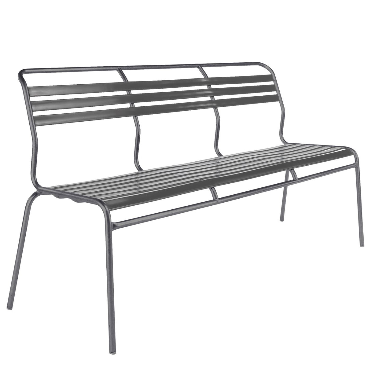 Schaffner Säntis Banc à lattes 3 places sans accoudoirs Graphite 73 Graphite 73