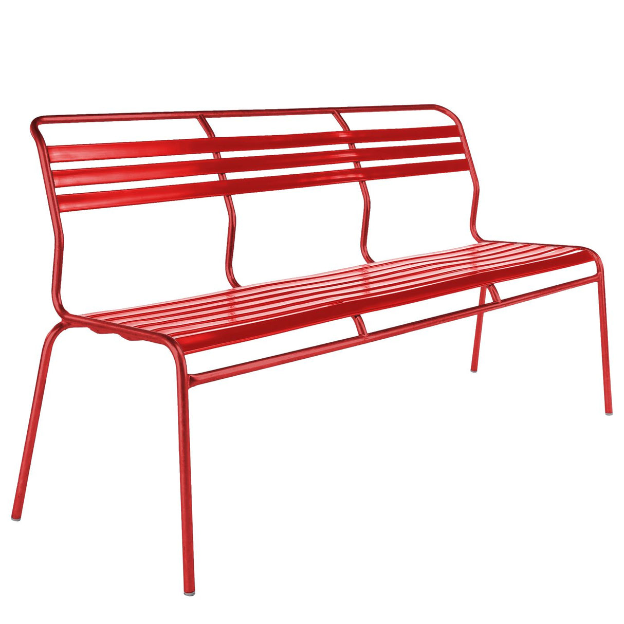 Schaffner Säntis Banc à lattes 3 places sans accoudoirs Rouge 30 Rouge 30