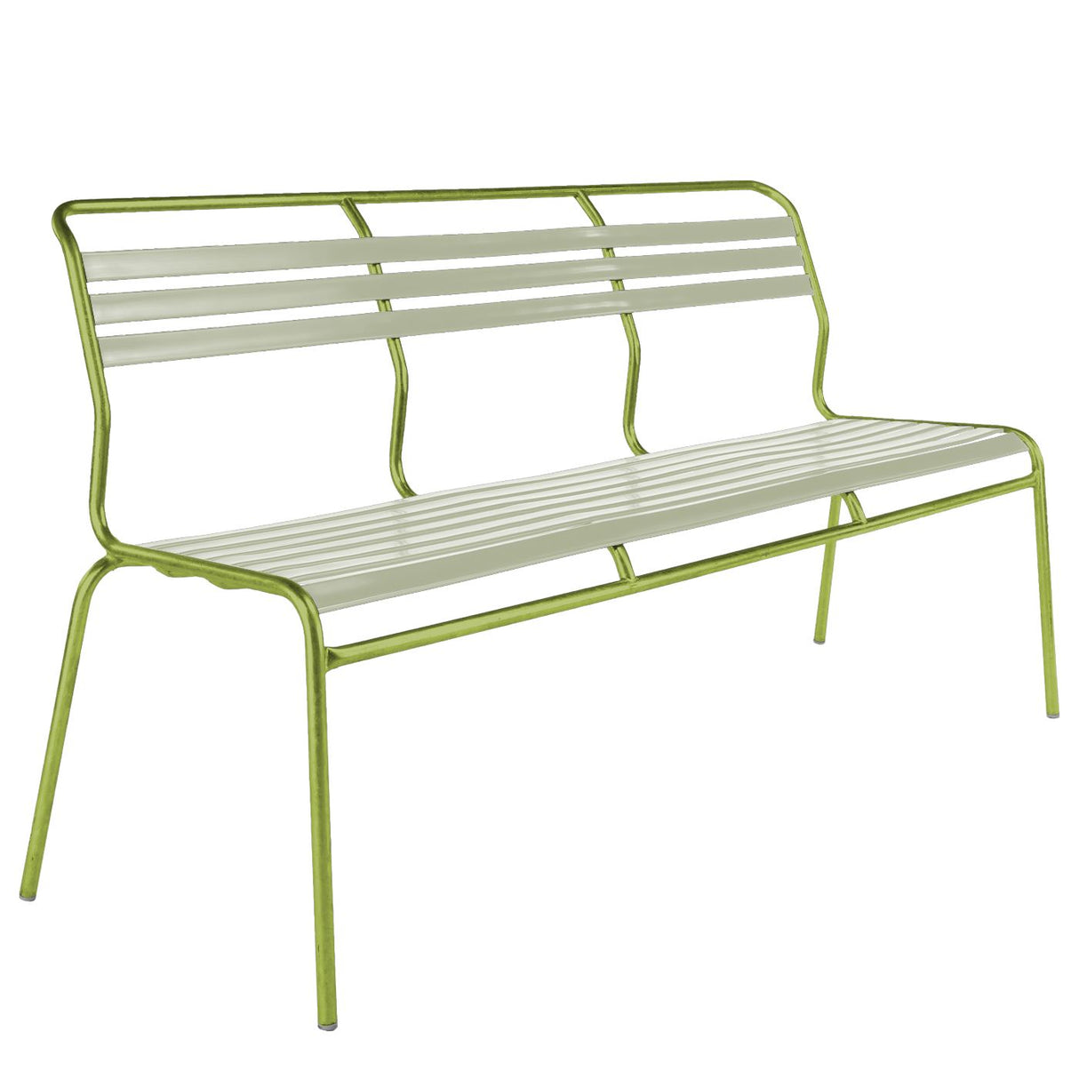 Schaffner Säntis Banc à lattes 3 places sans accoudoirs Vert Clair 63 Vert pastel 64