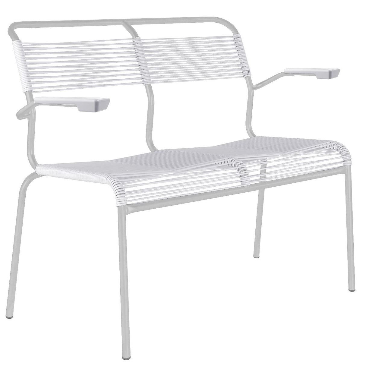 Schaffner Säntis Banc Spaghetti 2 places avec accoudoirs Blanc 90 Blanc 90