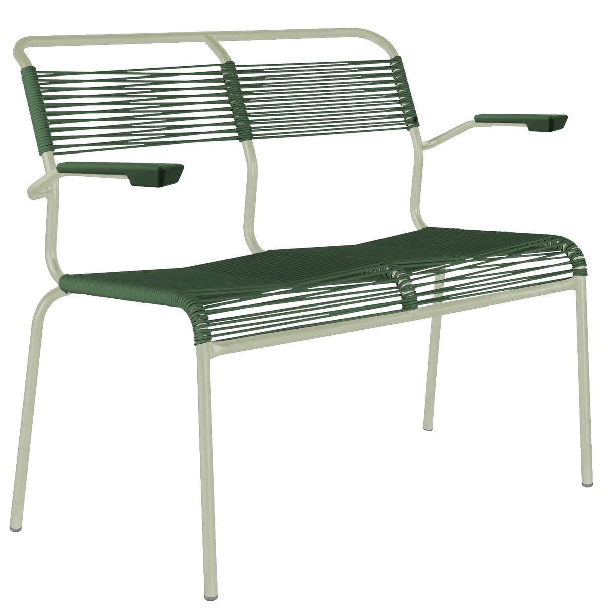 Schaffner Säntis Banc Spaghetti 2 places avec accoudoirs Vert Pastel 64 Vert sapin 66