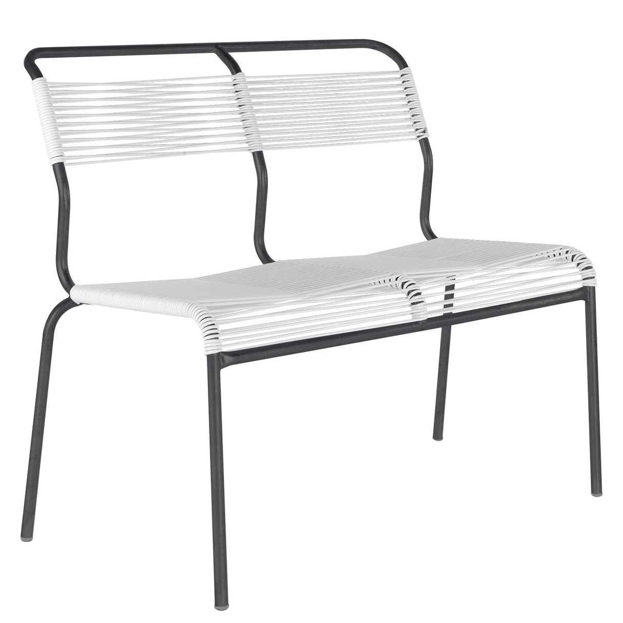 Schaffner Säntis Banc Spaghetti 2 places sans accoudoirs Antracite 77 Blanc 90