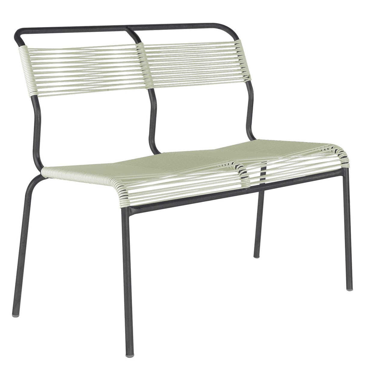 Schaffner Säntis Banc Spaghetti 2 places sans accoudoirs Antracite 77 Vert pastel 64