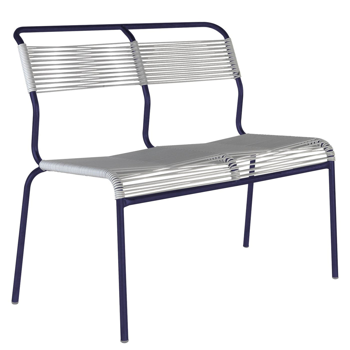 Schaffner Säntis Banc Spaghetti 2 places sans accoudoirs Bleu 53 Gris Argent 78