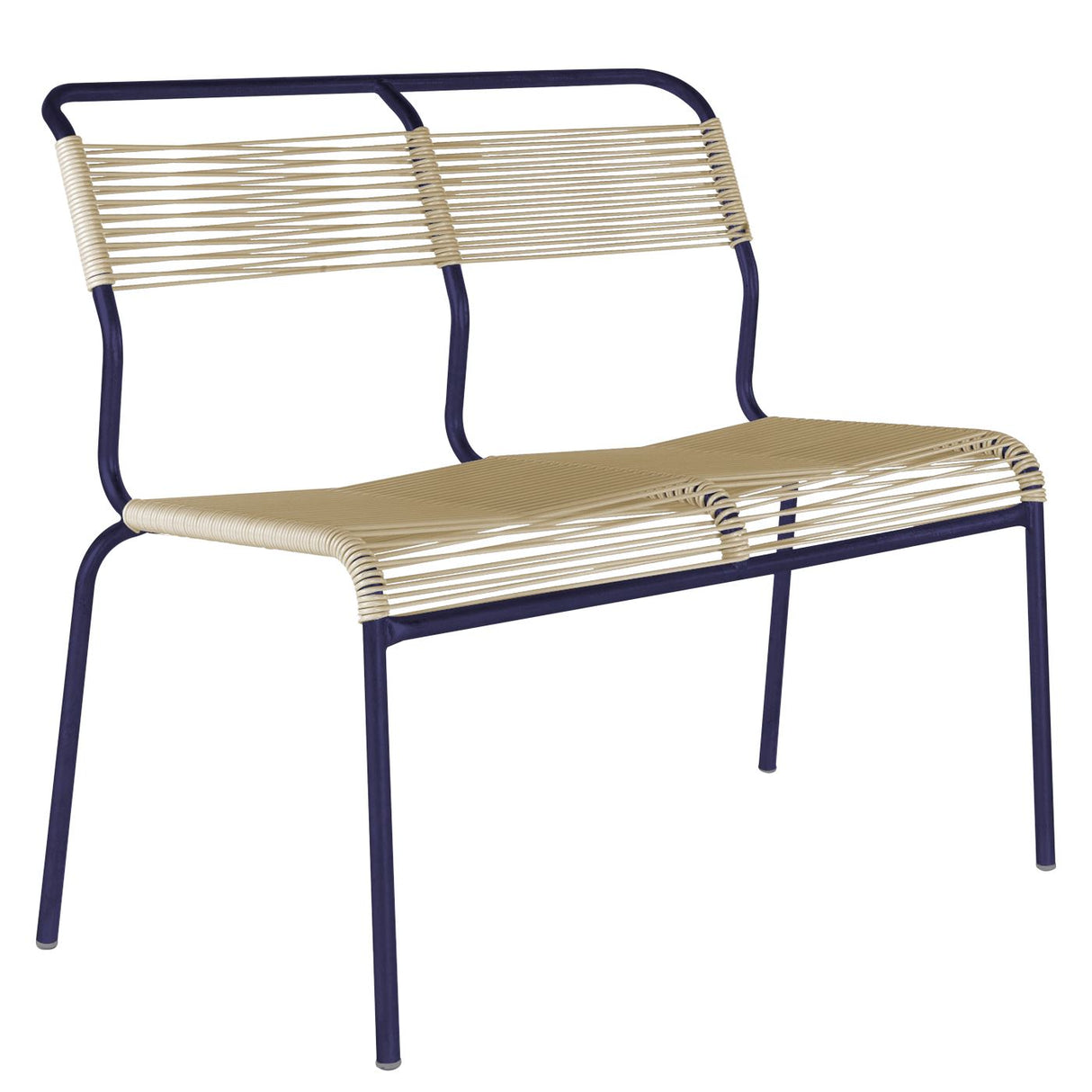 Schaffner Säntis Banc Spaghetti 2 places sans accoudoirs Bleu 53 Marron pastel 83