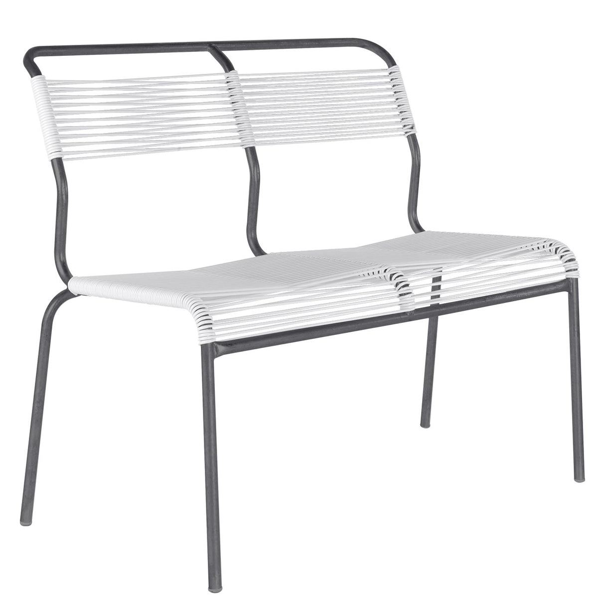 Schaffner Säntis Banc Spaghetti 2 places sans accoudoirs Graphite 73 Blanc 90