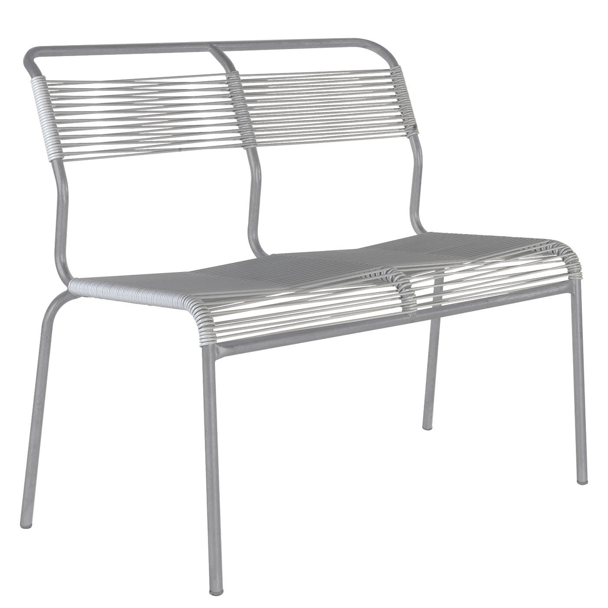 Schaffner Säntis Banc Spaghetti 2 places sans accoudoirs Gris Argent 78 Gris Argent 78