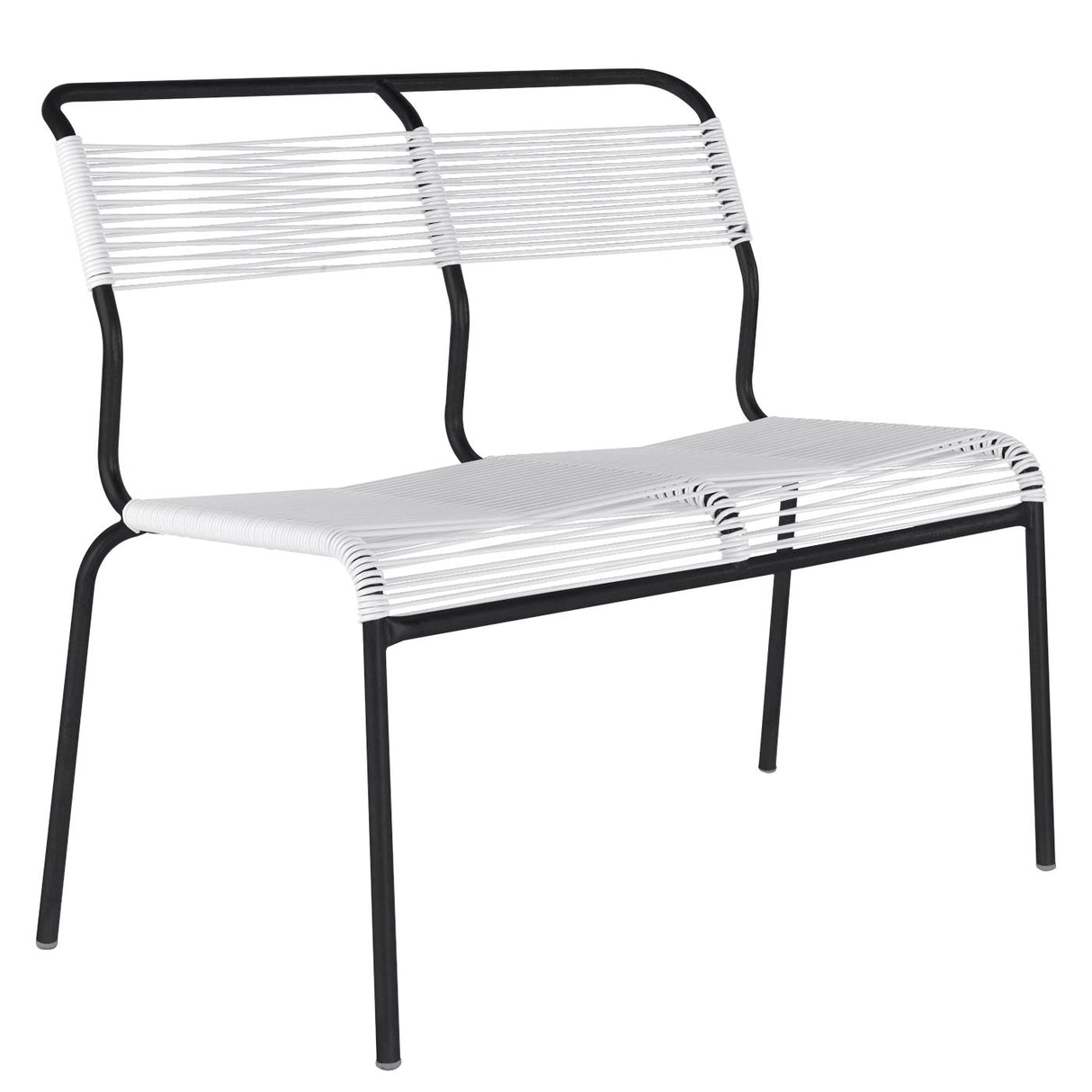 Schaffner Säntis Banc Spaghetti 2 places sans accoudoirs Noir 91 Blanc 90